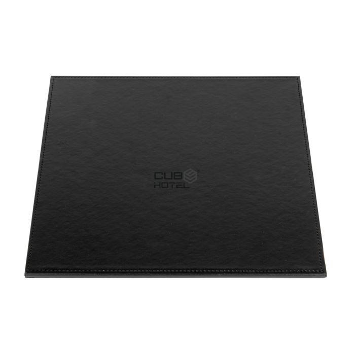 Black Faux Leather Tray